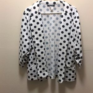 Polka Dot B&W Collared Blazer